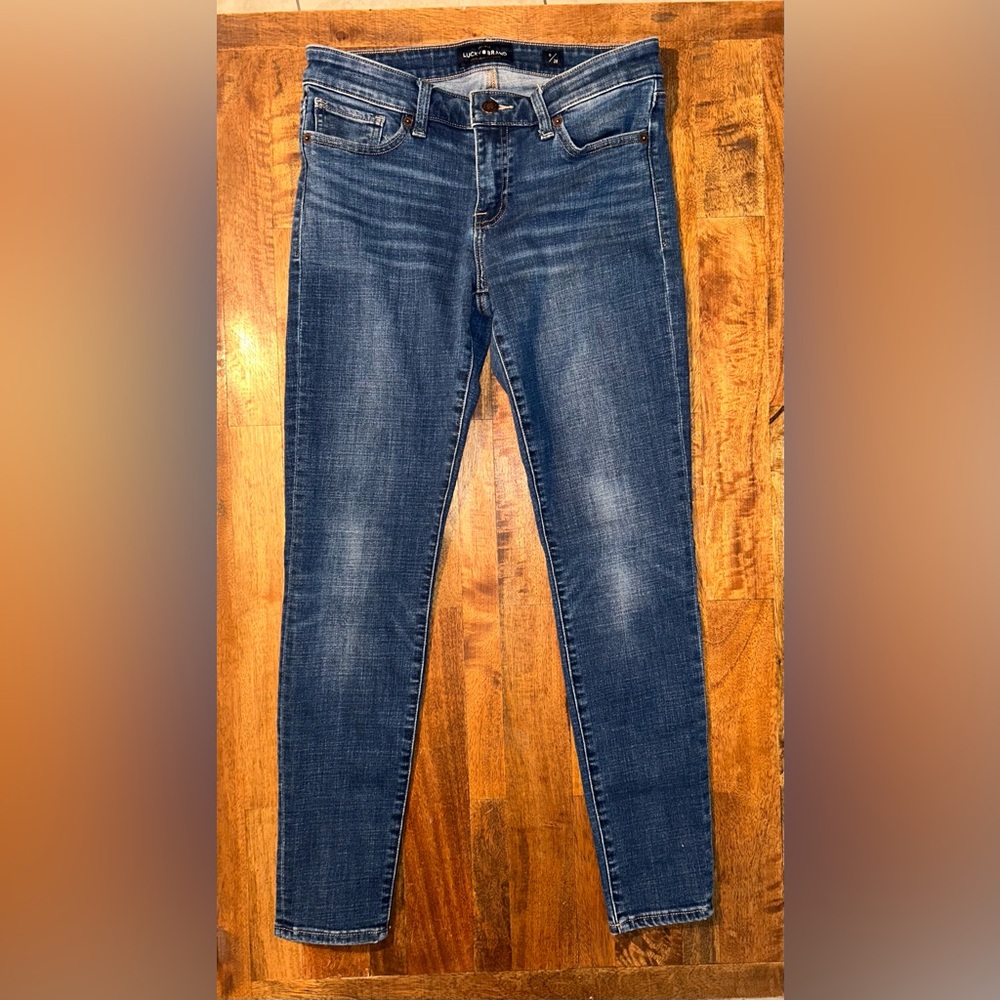 Lucky Brand Blue Skinny Jeans with Faded Details